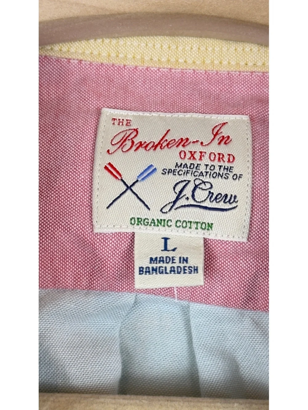 J.Crew Broken-In Oxford Organic Cotton Colorblock Shirt Men’s Large Multicolor